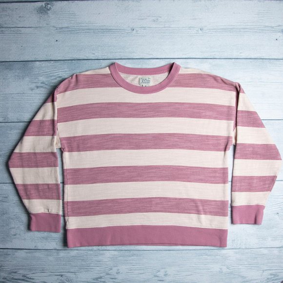 J. Crew Women's Cotton Terry Crewneck Pullover Size Medium - Picture 3 of 6